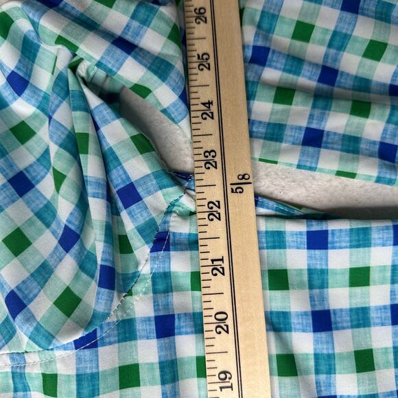 Construct Men's Blue Gingham Button Up Shirt Size L Slim Fitl‎ Beach - Picture 5 of 9